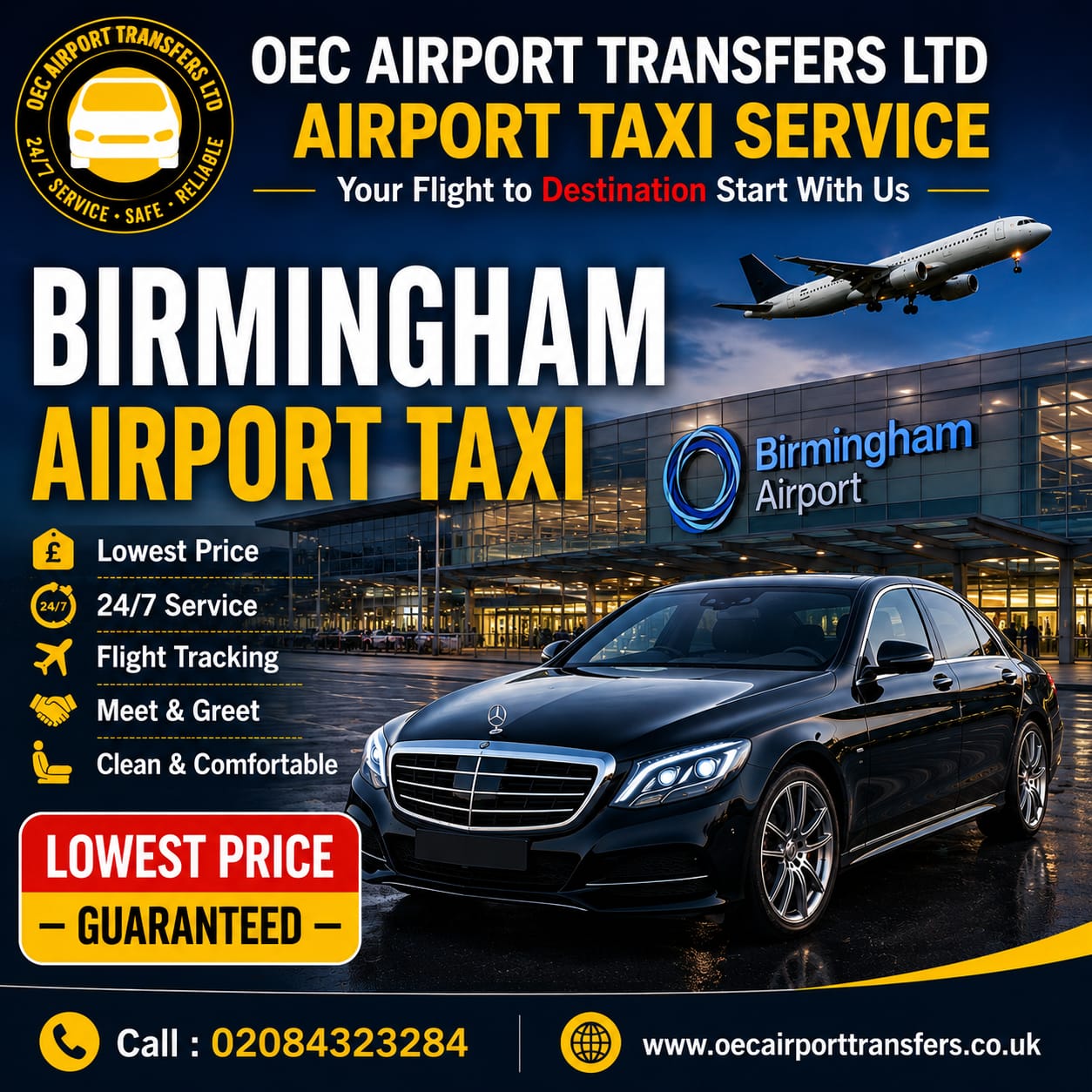 Birmingham airport taxi transfers in the UK