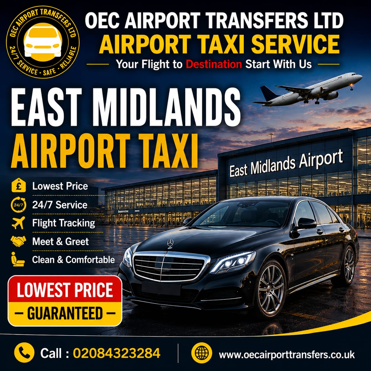 East midlands airport taxi transfers in the UK