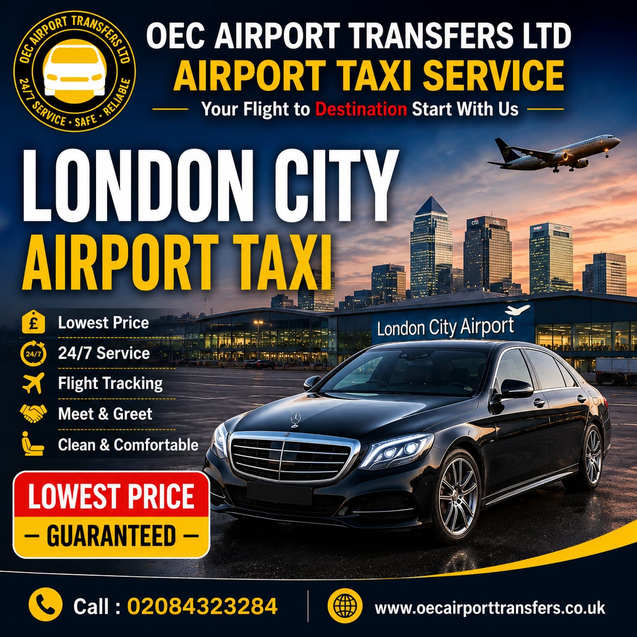 London city airport taxi transfers in the UK