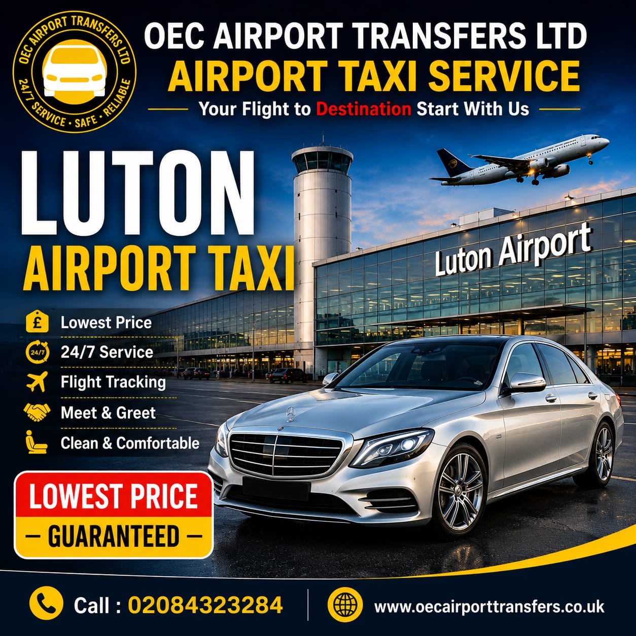 Luton airport taxi transfers in the UK