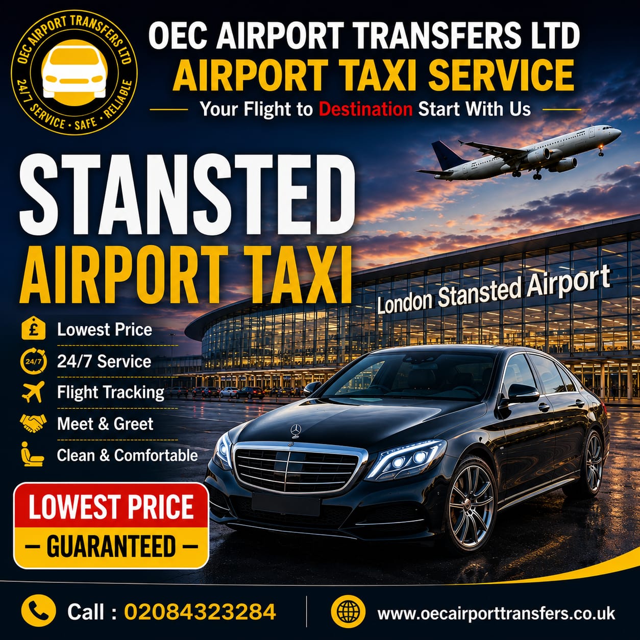 Stansted airport taxi transfers in the UK